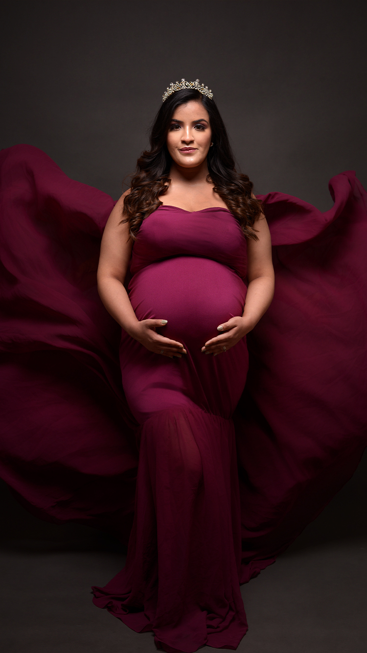 Black-maternity-gown