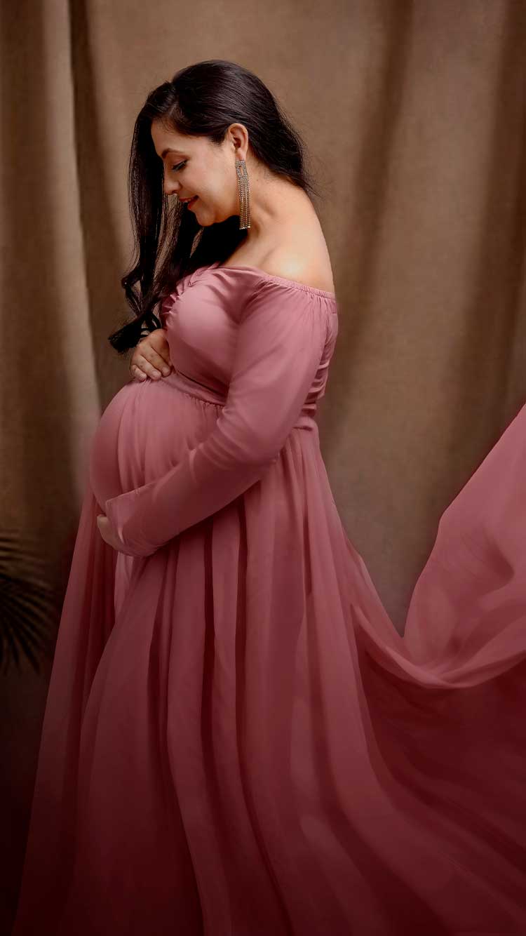 Black-maternity-gown