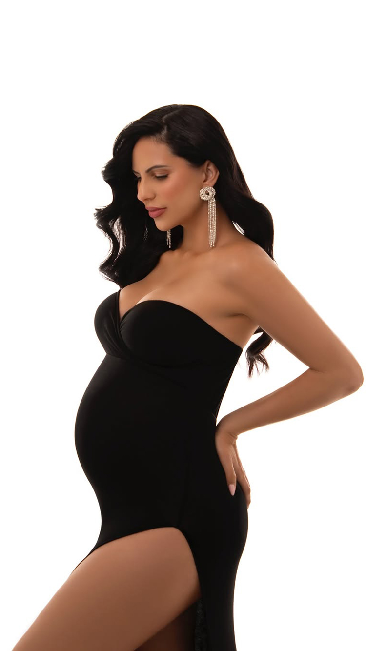 Black-maternity-gown