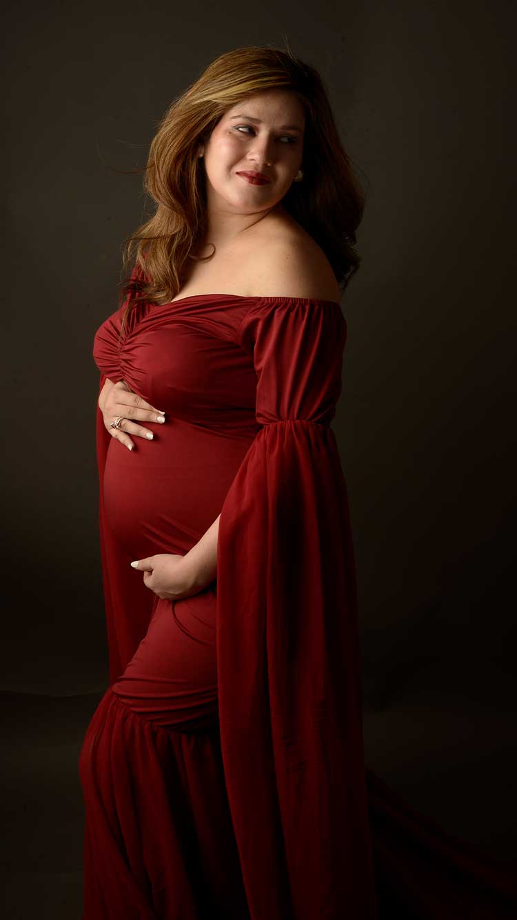 Black-maternity-gown