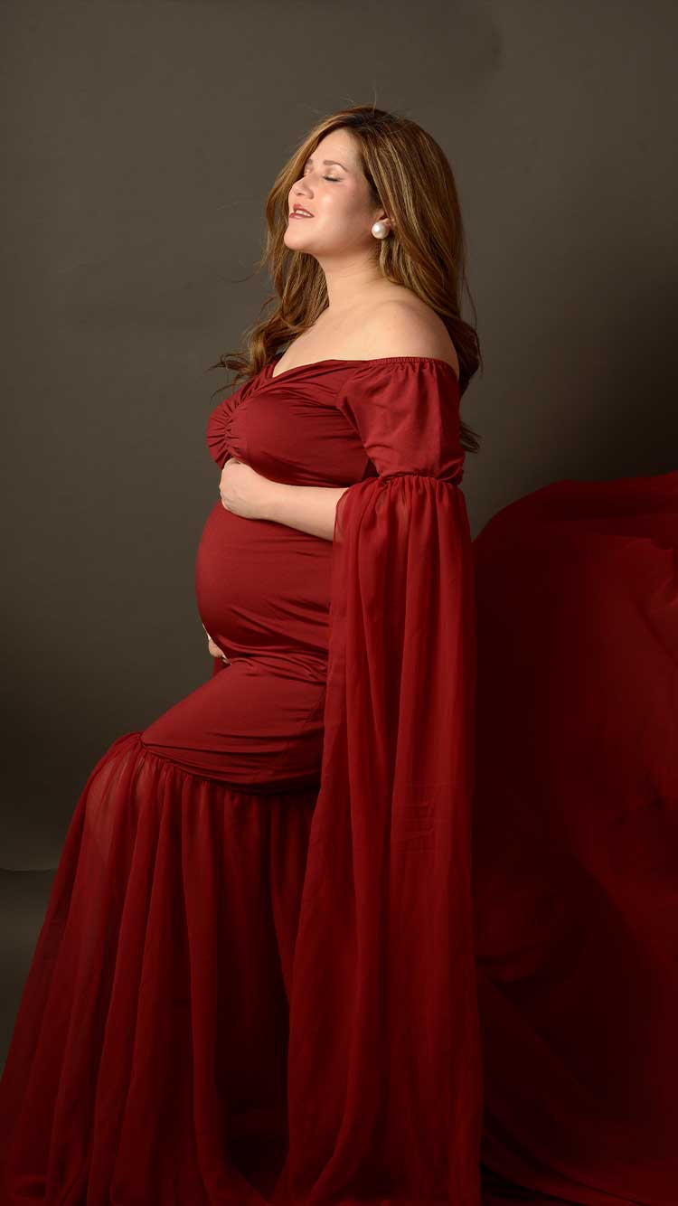 Black-maternity-gown